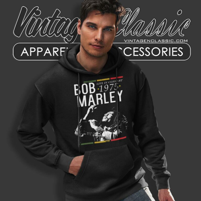 Bob Marley Live In Concert 1975 Hoodie Bob Marley Live In Concert 1975 Hoodie