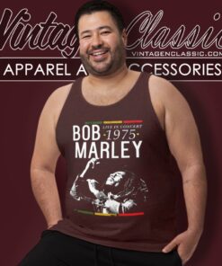 Bob Marley Live In Concert 1975 Tank Top Racerback
