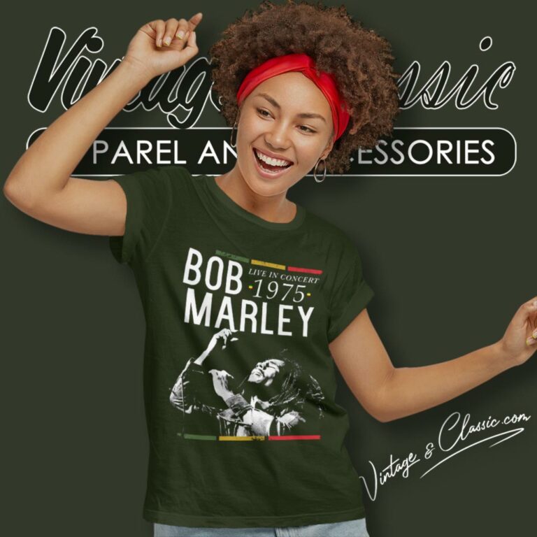 Bob Marley Live In Concert 1975 Women T Shirt Bob Marley Live In Concert 1975 Women T Shirt