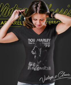 Bob Marley Live In Hawaii V Neck TShirt