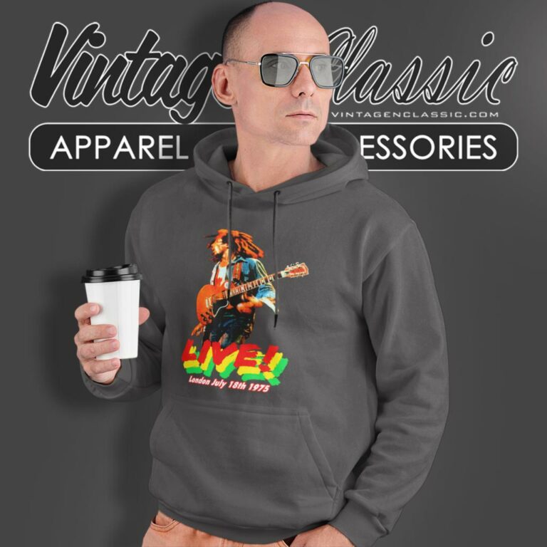 Bob Marley Live London 1975 Hoodie Bob Marley Live London 1975 Hoodie