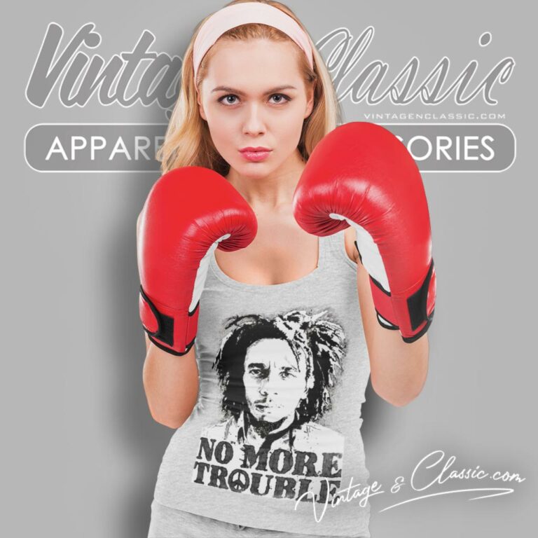 Bob Marley No More Trouble Tank Top Racerback Bob Marley No More Trouble Tank Top Racerback