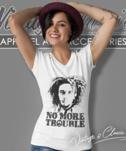 Bob Marley No More Trouble V Neck TShirt
