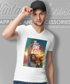 Bob Marley One Love 2024 Movie V Neck TShirt