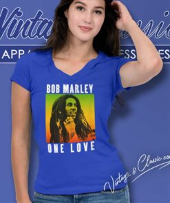 Bob Marley One Love Gradient V Neck TShirt