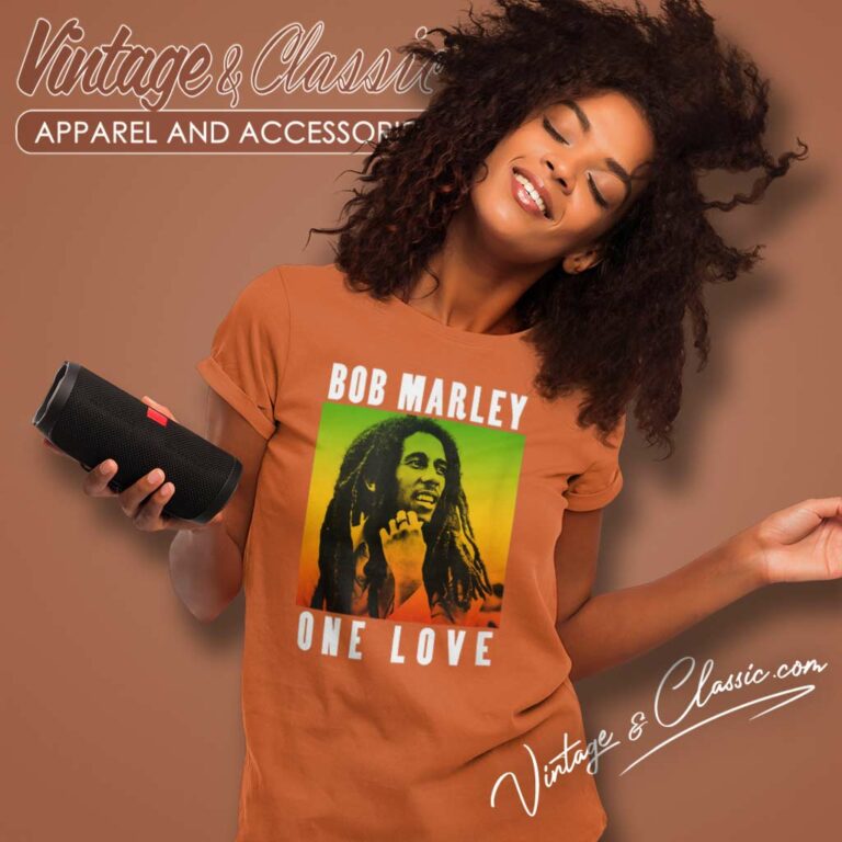 Bob Marley One Love Gradient Women TShirt Bob Marley One Love Gradient Women TShirt