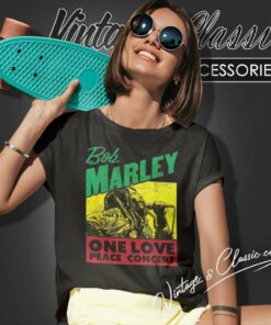 Bob Marley One Love Peace Concert Women TShirt