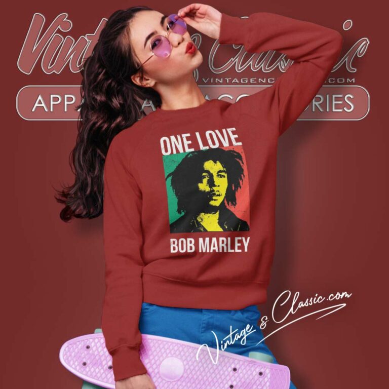 Bob Marley One Love Poster Sweatshirt Bob Marley One Love Poster Sweatshirt