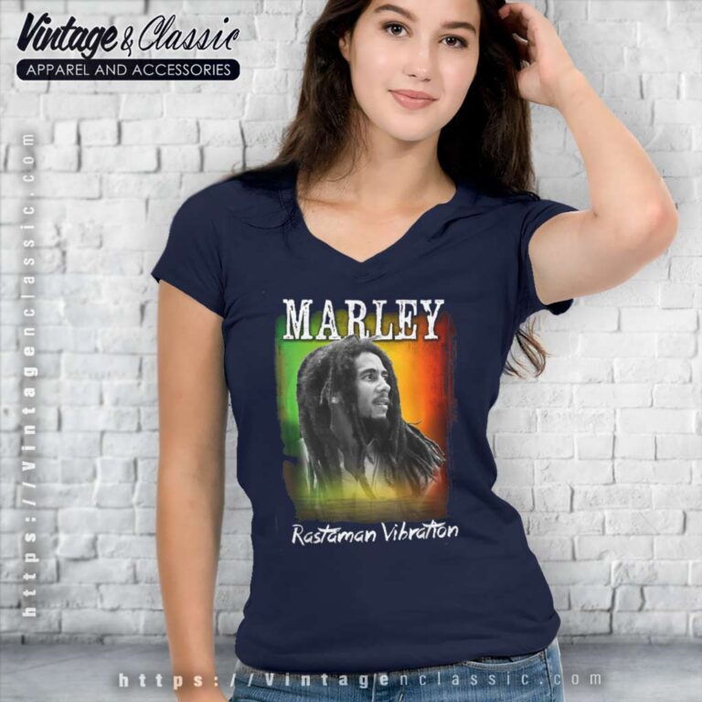 Bob Marley Rastaman Sunset V Neck TShirt Bob Marley Rastaman Sunset V Neck TShirt