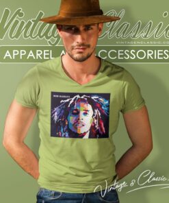 Bob Marley Reggae V Neck TShirt