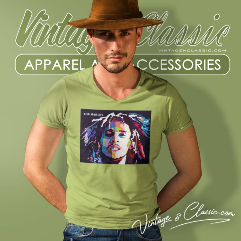 Bob Marley Reggae V Neck TShirt Bob Marley Reggae V Neck TShirt