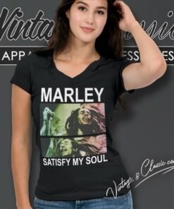Bob Marley Satisfy My Soul V Neck TShirt
