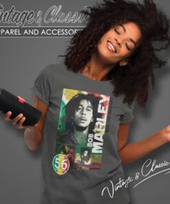 Bob Marley Shirt Hope Road Rasta Slim Women T Shirt
