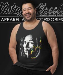 Bob Marley Shirt Kaya Man Smoking Spliff Tank Top Racerback