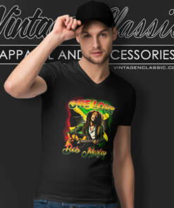 Bob Marley Shirt One Love Movie V Neck TShirt