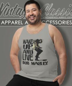 Bob Marley Shirt Wake Up And Live Tank Top Racerback