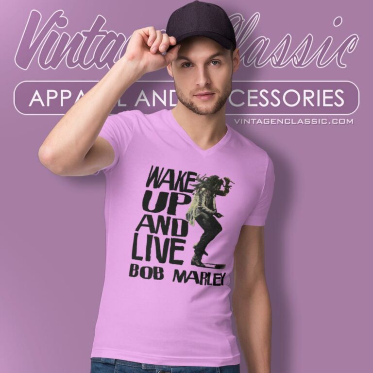 Bob Marley Shirt Wake Up And Live V Neck TShirt Bob Marley Shirt Wake Up And Live V Neck TShirt