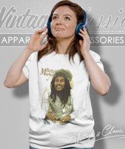 Bob Marley Smiling Ivory Women T Shirt