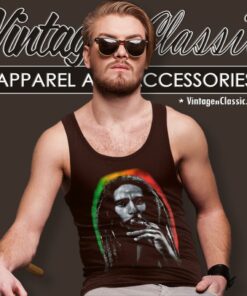 Bob Marley Smoking Tank Top Racerback