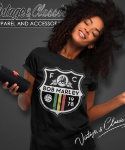 Bob Marley Soccer Crest Women T Shirt