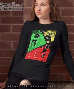Bob Marley Soccer Split Long Sleeve Tee