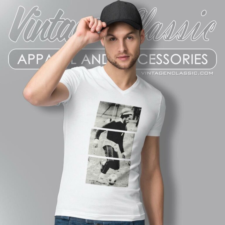 Bob Marley Soccer Stripes V Neck TShirt Bob Marley Soccer Stripes V Neck TShirt