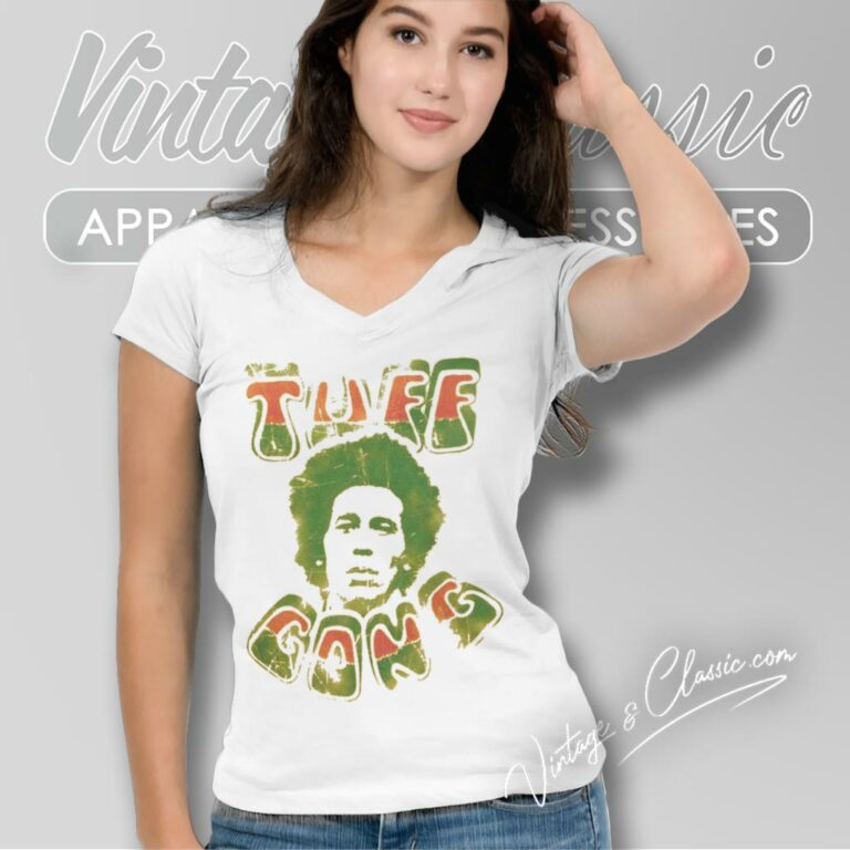 Bob Marley Tuff Gong V Neck TShirt Bob Marley Tuff Gong V Neck TShirt