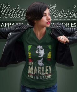 Bob Marley Wailers Rasta Stripe Shirt 5 Bob Marley Wailers Rasta Stripe V Neck TShirt
