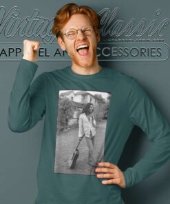Bob Marley X David Burnett Black White Guitar Long Sleeve Tee