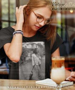 Bob Marley X David Burnett Black White Guitar Women TShirt