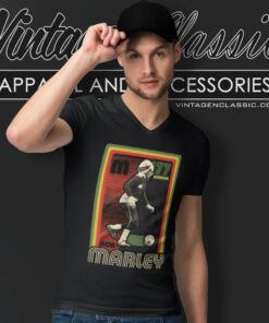 Bob Marley Zion Soccer V Neck TShirt