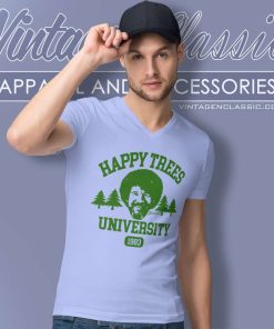 Bob Ross Happy Trees University Shirt 5 Bob Ross Happy Trees University V Neck TShirt