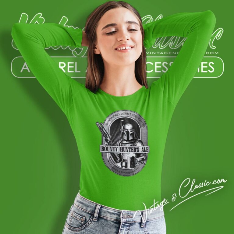 Boba Fett Star Wars Bounty Hunters Ale Beer Long Sleeve Tee Boba Fett Star Wars Bounty Hunters Ale Beer Long Sleeve Tee