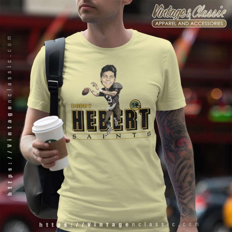 Bobby Hebert New Orleans Saints Cartoon Caricature T Shirt Bobby Hebert New Orleans Saints Cartoon Caricature T Shirt
