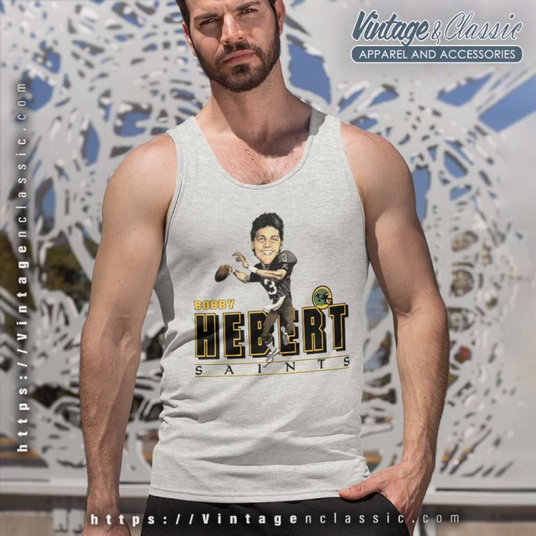 Bobby Hebert New Orleans Saints Cartoon Caricature Tank Top Racerback Bobby Hebert New Orleans Saints Cartoon Caricature Tank Top Racerback