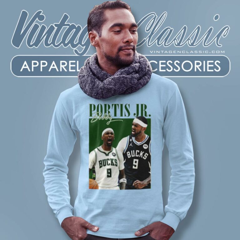 Bobby Portis Jr Milwaukee Bucks Long Sleeve Tee Bobby Portis Jr Milwaukee Bucks Long Sleeve Tee