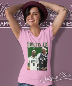 Bobby Portis Jr Milwaukee Bucks V Neck TShirt