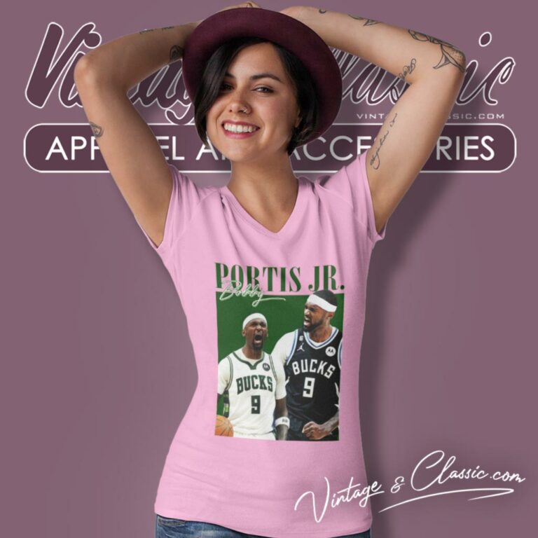 Bobby Portis Jr Milwaukee Bucks V Neck TShirt Bobby Portis Jr Milwaukee Bucks V Neck TShirt