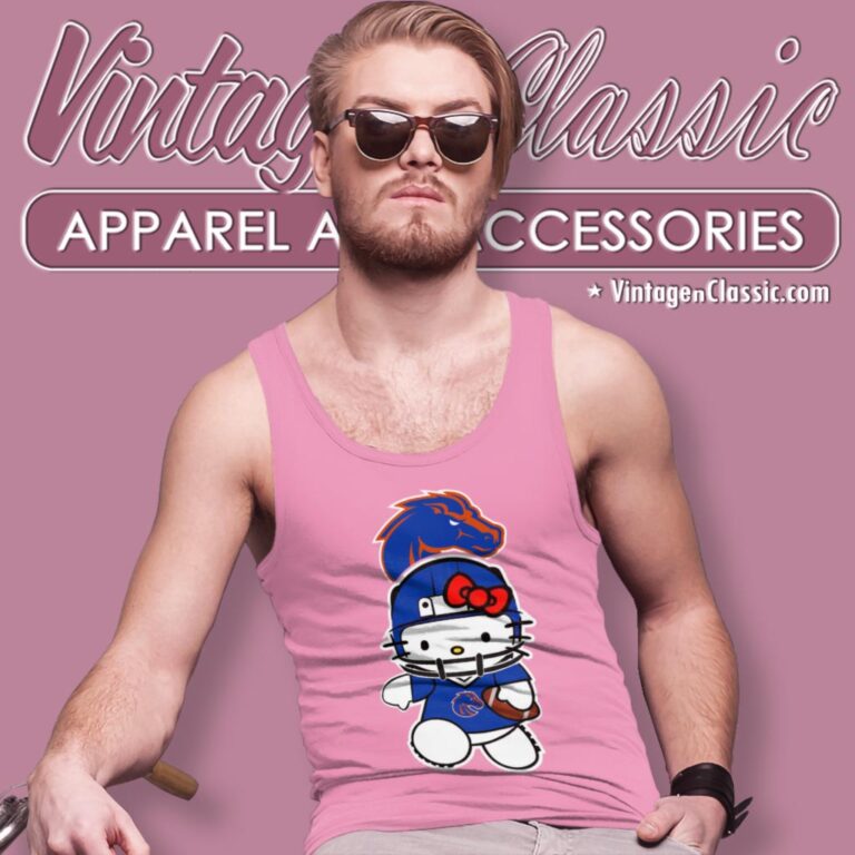 Boise State Broncos Hello Kitty Tank Top Racerback Boise State Broncos Hello Kitty Tank Top Racerback