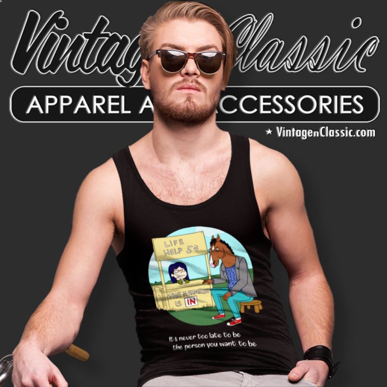Bojack Horseman Shirt Its Never Too Late Tank Top Racerback Bojack Horseman Shirt Its Never Too Late Tank Top Racerback
