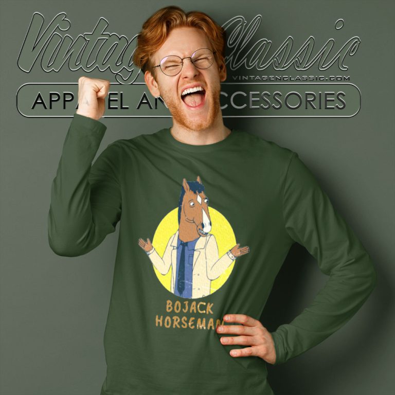 Bojack Horseman Why Long Sleeve Tee Bojack Horseman Why Long Sleeve Tee