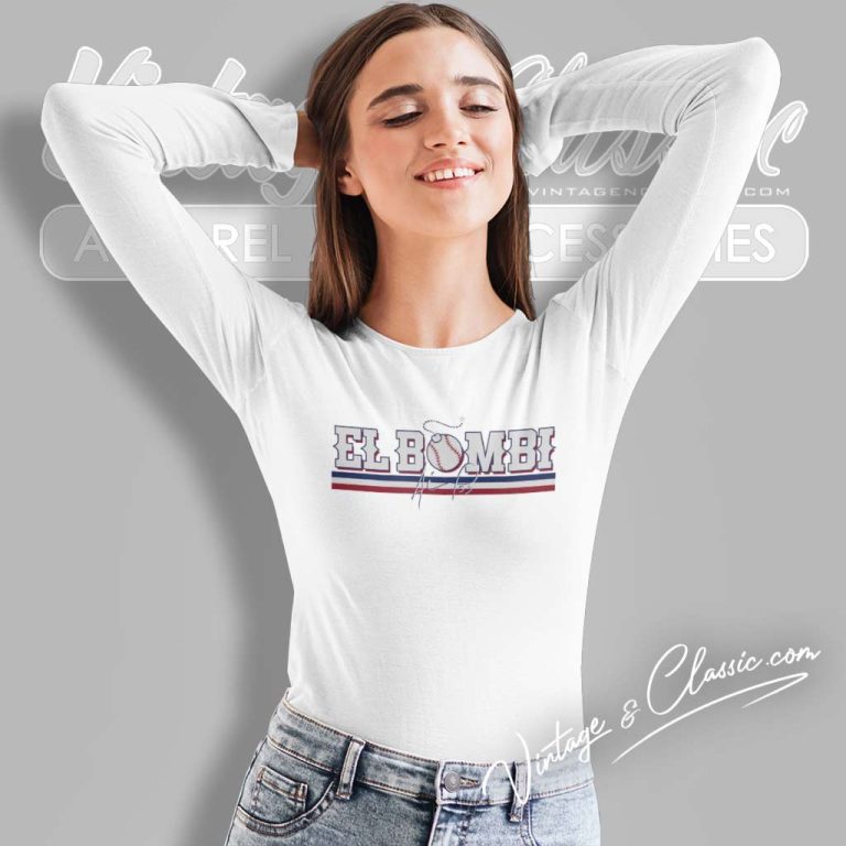 Bombi Bomb El Bombi Shirt Adolis Garcia Rangershirt Long Sleeve Tee Bombi Bomb El Bombi Shirt Adolis Garcia Rangershirt Long Sleeve Tee