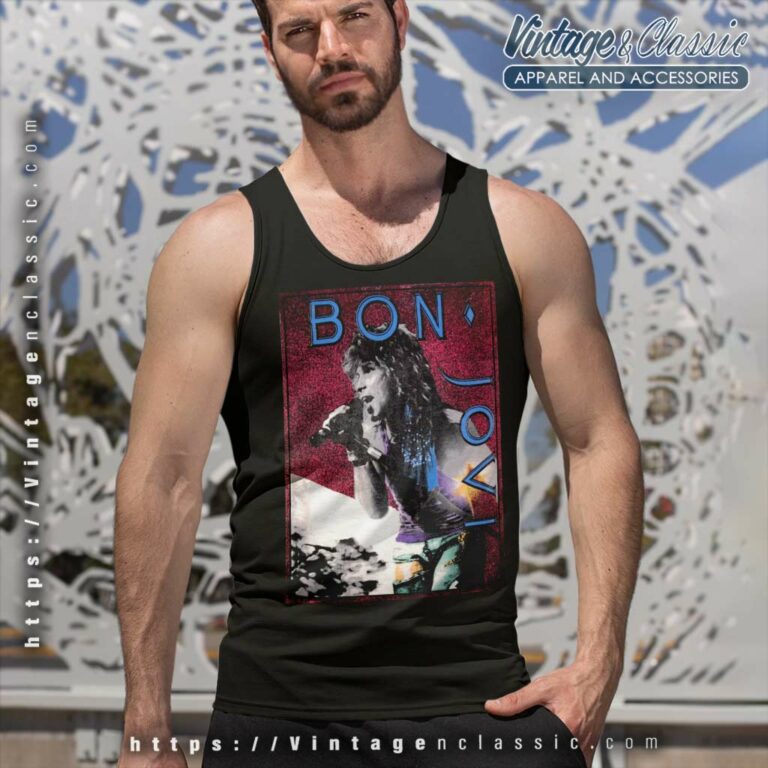 Bon Jovi 1985 Concert Tank Top Racerback Bon Jovi 1985 Concert Tank Top Racerback