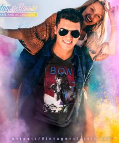 Bon Jovi 1985 Concert Shirt 6 Bon Jovi 1985 Concert V Neck TShirt