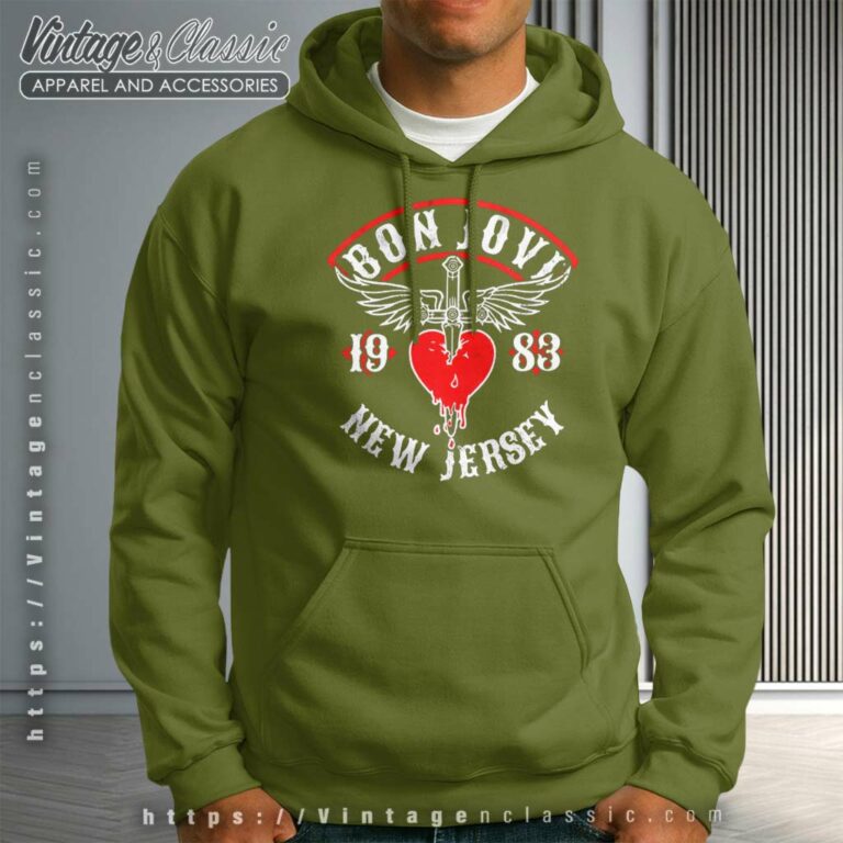 Bon Jovi New Jersey 1983 Hoodie Bon Jovi New Jersey 1983 Hoodie