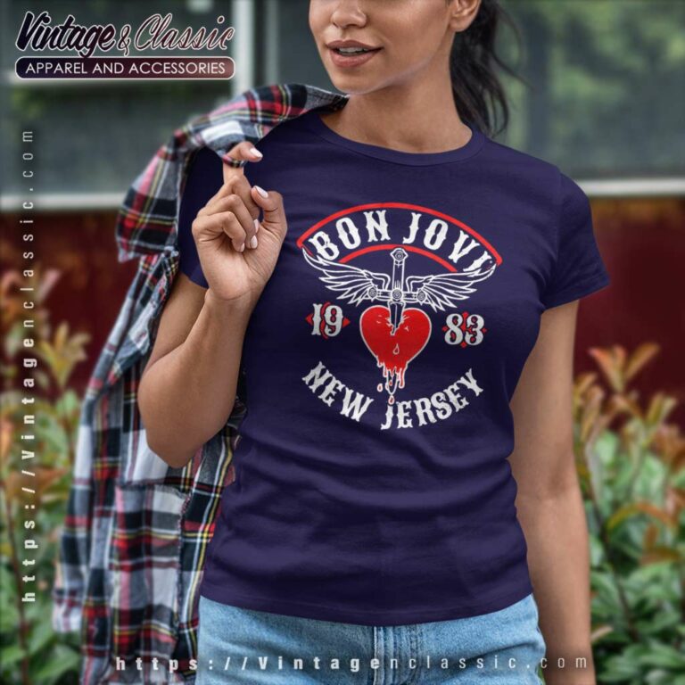 Bon Jovi New Jersey 1983 Women TShirt Bon Jovi New Jersey 1983 Women TShirt