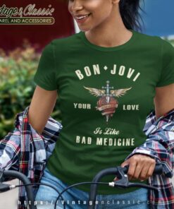 Bon Jovi Shirt Heart And Dagger Red Women TShirt