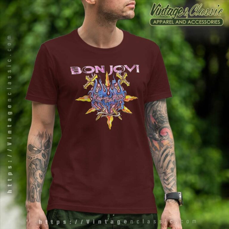 Bon Jovi Shirt Keep The Faith World Tour T Shirt Bon Jovi Shirt Keep The Faith World Tour T Shirt