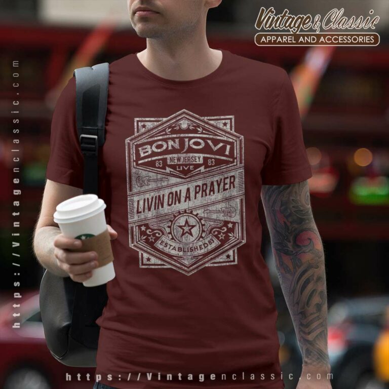 Bon Jovi Shirt Livin On A Prayer T Shirt Bon Jovi Shirt Livin On A Prayer T Shirt