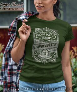 Bon Jovi Shirt Livin On A Prayer Women TShirt